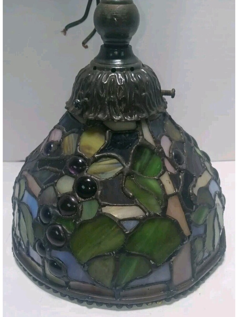 Tiffany Style - 8" - Stained Glass Pendant Light Ceiling Lamp Fixture Jeweled